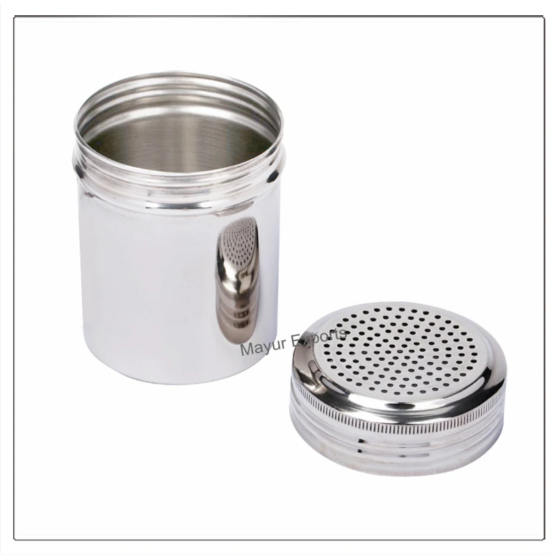 Stainless Steel Salt and Pepper Shaker metal Condiment Server Spice Tins