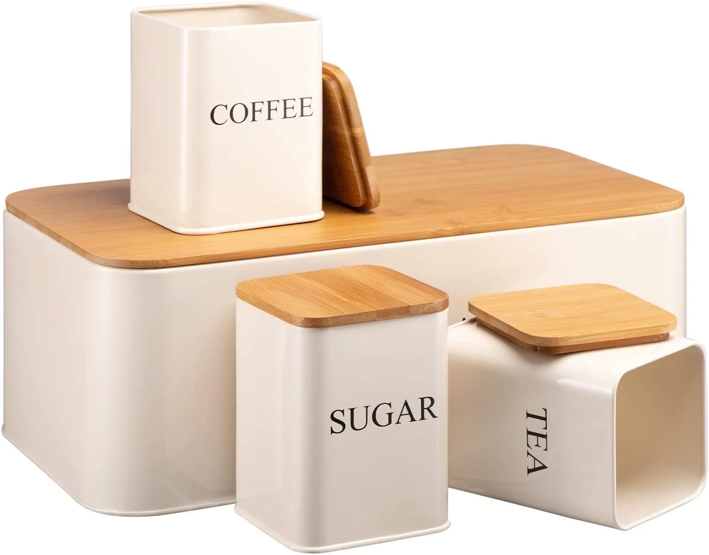 Large-Capacity Bread Box  storage boxes bamboo lids ,Iron Storage Container, bread box container for kitchen countertop storage