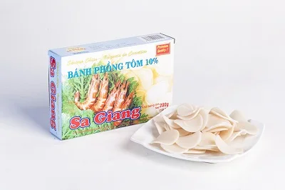 Vietnam Supplier Dried Seafood Colored Prawn Crackers for Fried Seafood Snacks Seafood Shrimp Chips 10% - 200gram