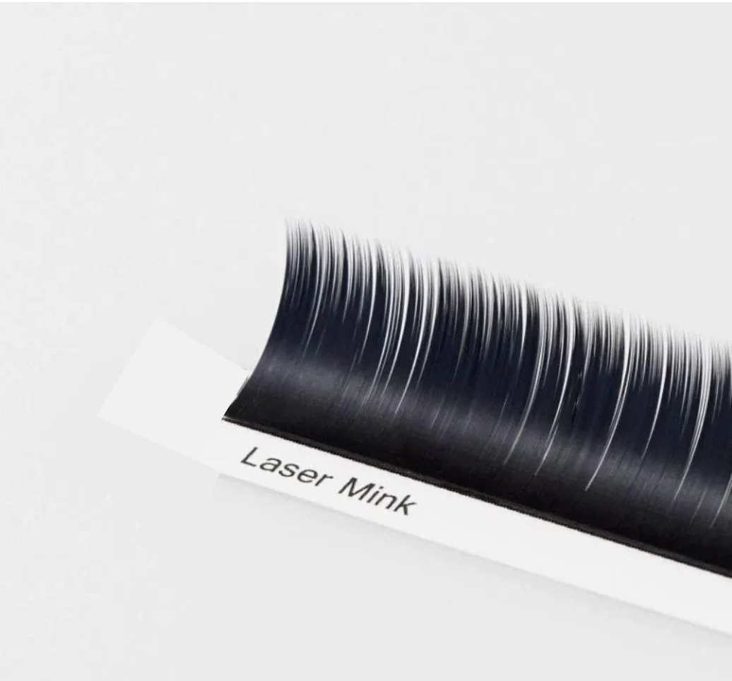 [Korean Eyelash]  Korean PBT Hand Made False Laser Mink Eyelashes 0.10mm 12 Rows for Eyelash Extension Wholesale