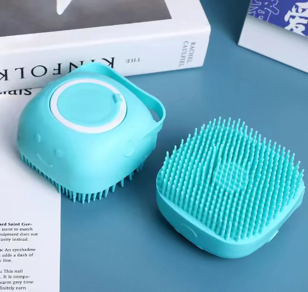 Silicone bath brush body brush pet cat and dog multi-functional shampoo massage bath brush bath and rub artifact