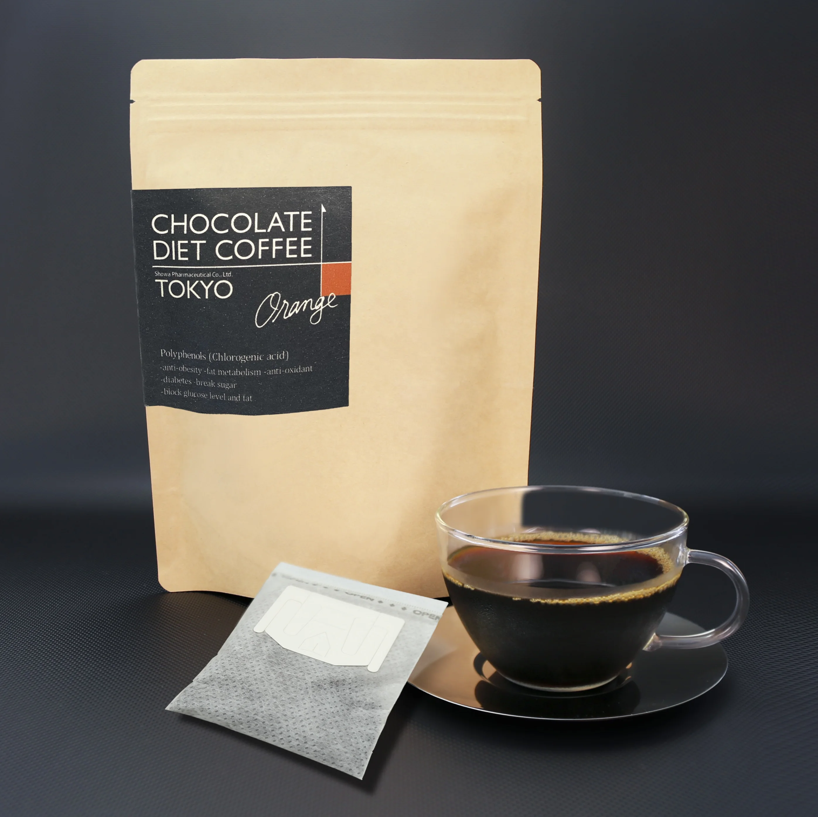 Slimming Coffee Drip type Chocolate Orange  Sweet taste sugar-free Fermented coffee beans healthy made in Japan OEM Available