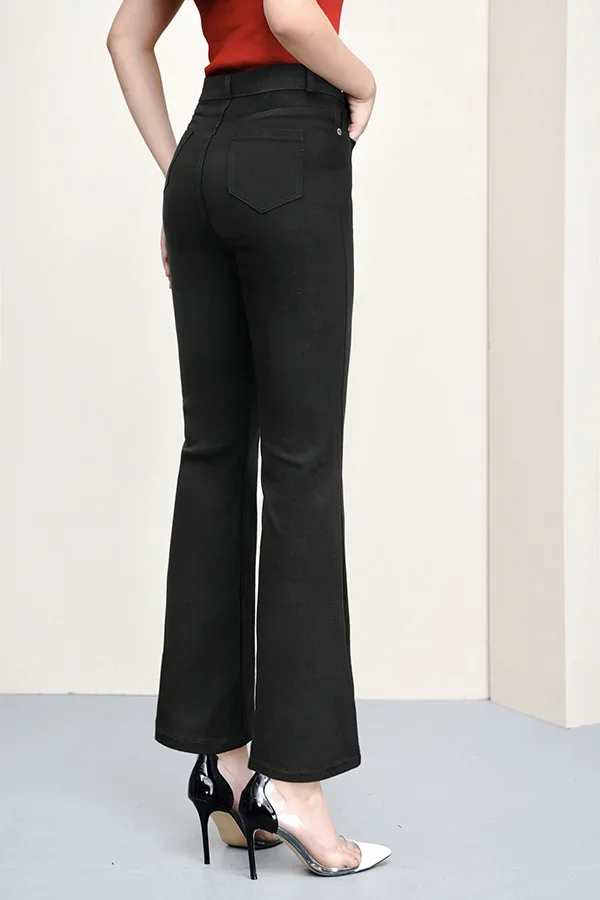 Casual Fashion Customized logo Casual Vintage Style Breathable Denim Skinny flared women jeans pants