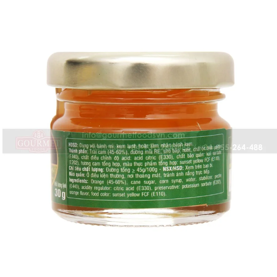 Orange Jam Jar With Lids 30g Light Sweet And Sour Delicious Top Selling In Bulk For Sale At Cheap Price Supplier From Vietnam