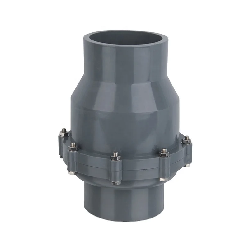 High Performance PVC Valves Double Union Check Valve With NPT/BSPT Threaded