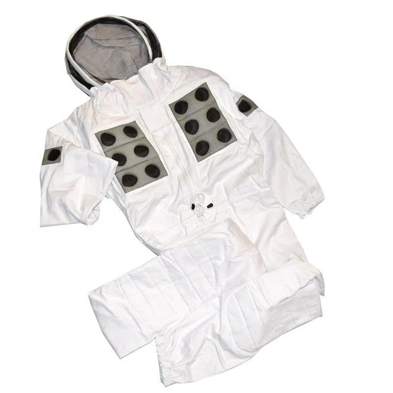 Heavy Duty Mesh Ventilated Beekeeping Jacket Clothing with Hooded Hat-Veil Bee Keeping Suit Good Quality Suit beekeeping safety