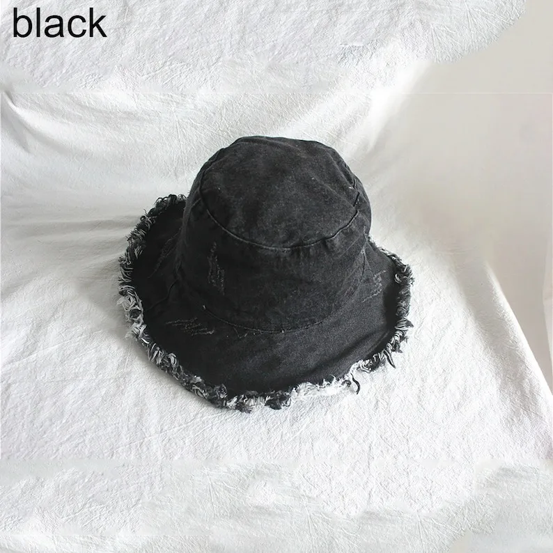 Vietnam Manufacturer High Quality Cap Custom Bucket Hat Summer Trending Distressed Sun Protect Bucket Hat Traveling/Camping Hats