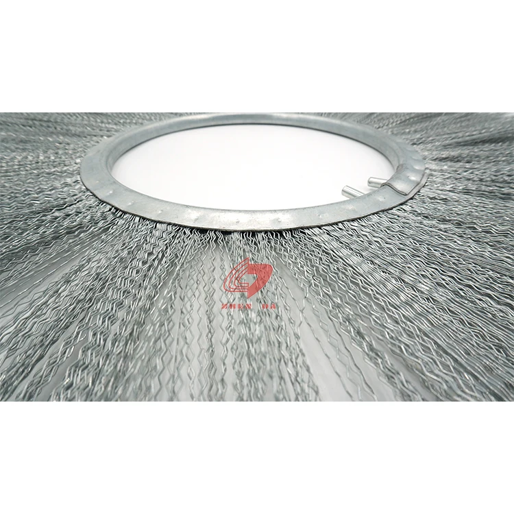 High Quality Wire Sweeper Truck Stainless Steel bristle Wafer Brooms For Bobcat Road Sweeping Equipment