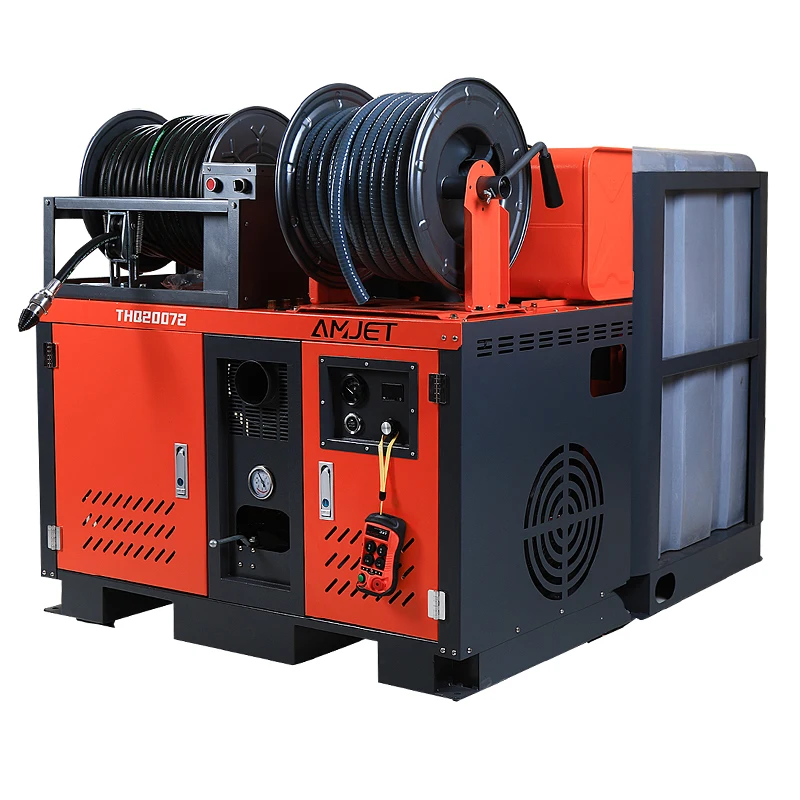 200bar 72lpm Factory Supply High Pressure Cleaner Pipe Cleaner Sewer Cleaning Machine