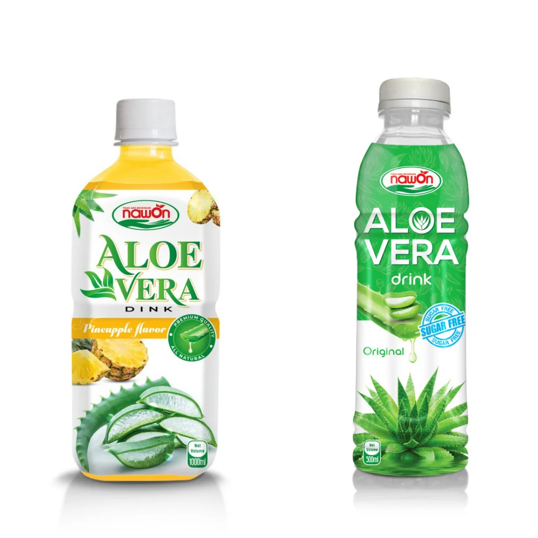 Wholesale Price 500ml NFC Aloe Vera Drink with Pineapple Flavor  Private Label Vietnam OEM ODM Beverage Manufacturer FromVietnam