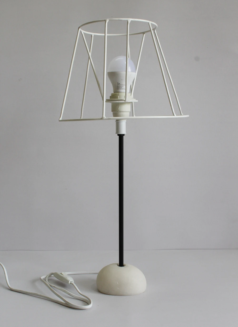 100% Hemp Fiber Organic Paper Together With Designed Lace Paper Purely Recycled & Handmade Cream Color Beautiful Lamp