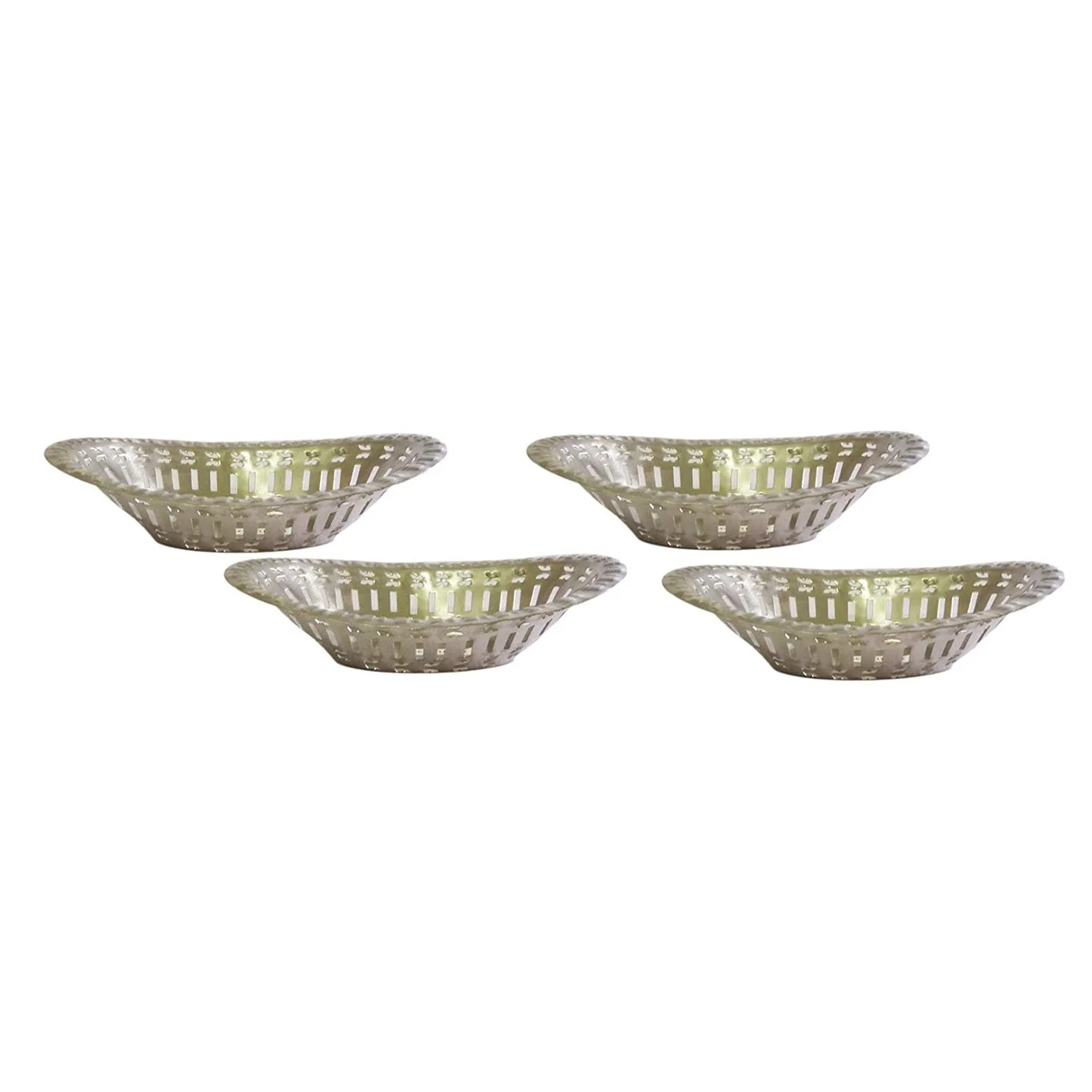 Stainless Steel Designer Boat Shaped Bread Basket Roti Chapati Naan Tokri Pack of from Indian Manufacturer