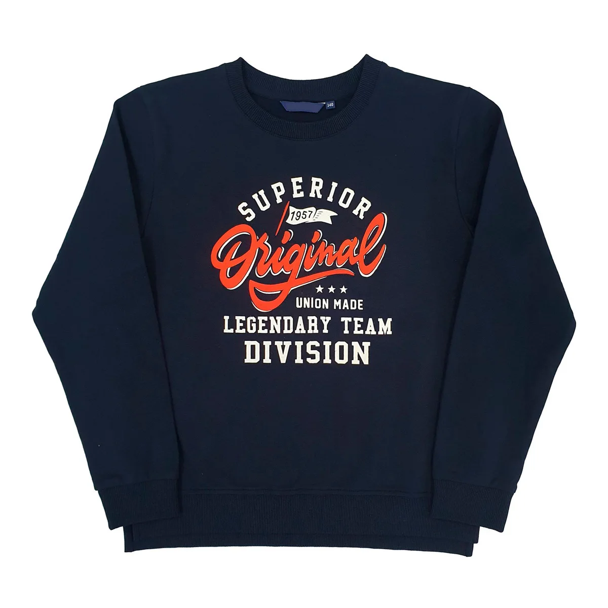 Best quality S-shirt Sweatshirt for boys 2-7 years Jumper for a child affordable prices 100% cotton Blue o-neck collar