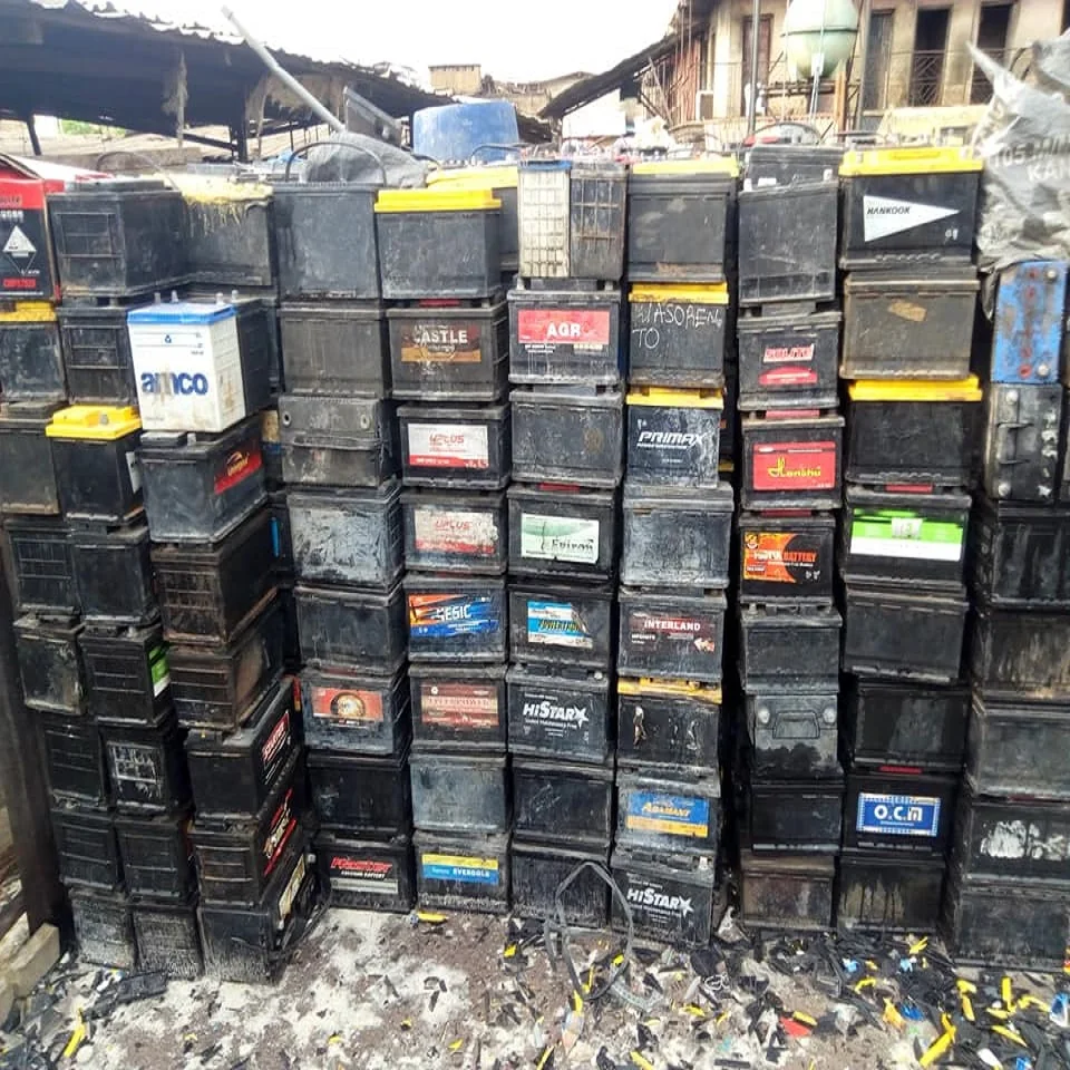 Drained Lead Battery Scrap