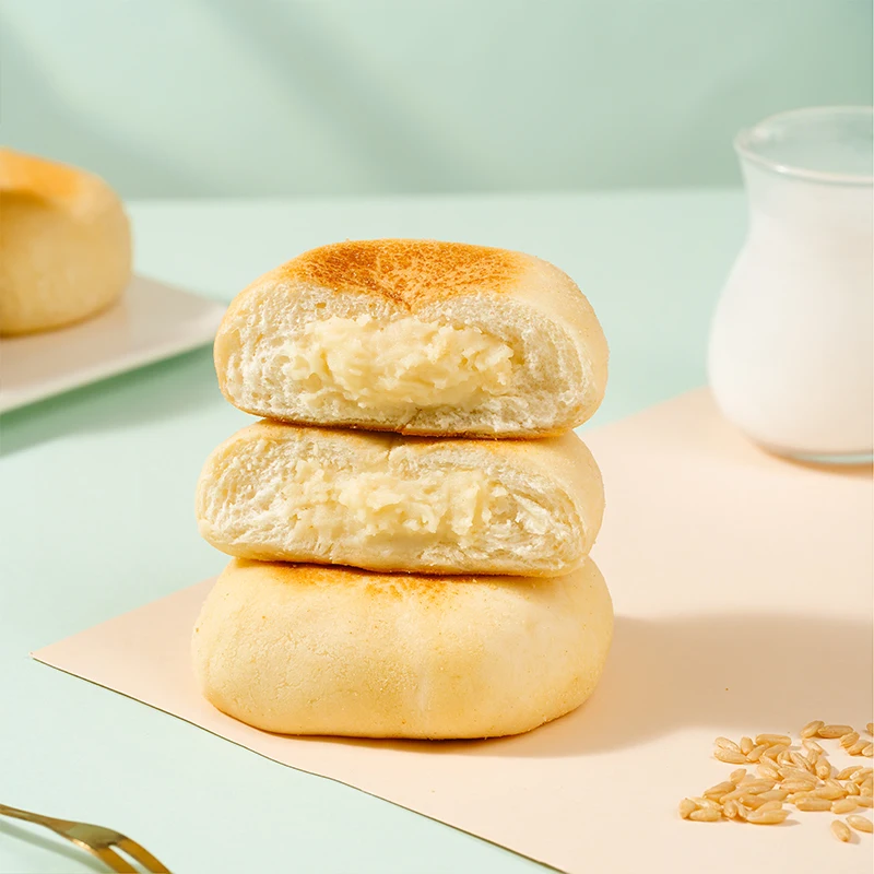 Carlos Single Pack White Bread with Natto Soymilk Flavor Soft Grain Texture Sweet Egg Taste Wheat Flour Packaged in Box