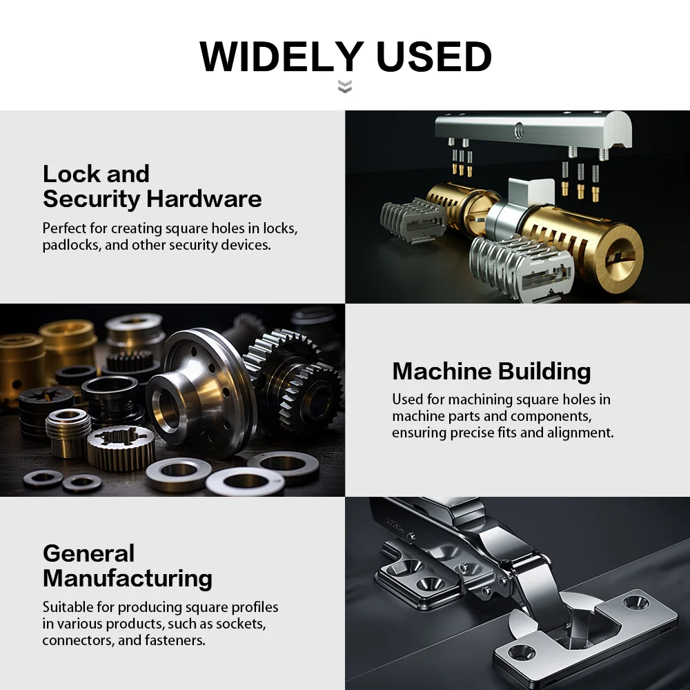 HSS Broaches Set Square Hole Broaching tools Involute Spline Broaching cutting tools for CNC Router Metalworking