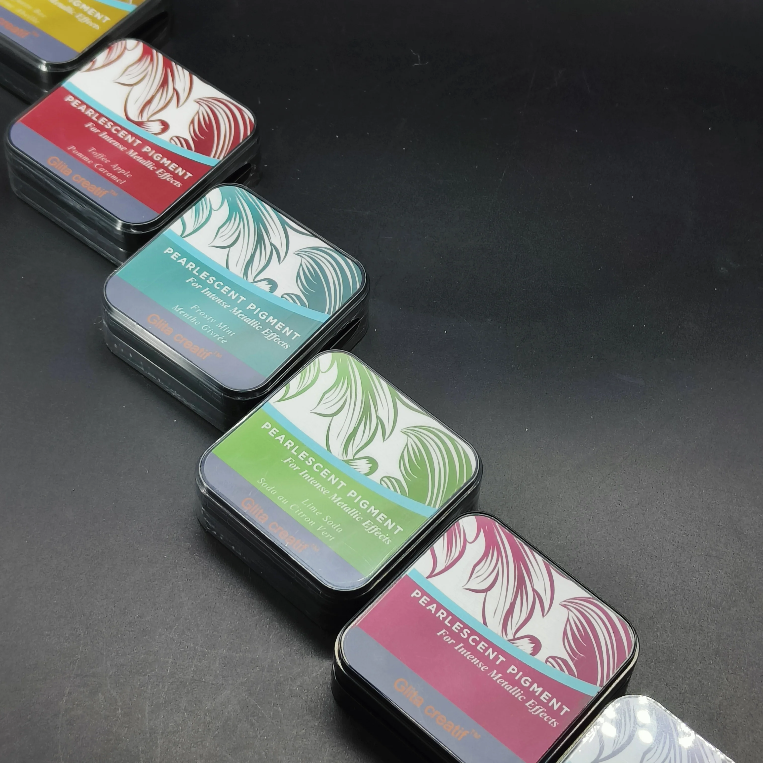 Special pearlescent ink pad Kids DIY Scrapbook Colorful intense metallic effect Stamp Pads flash color for Finger painting