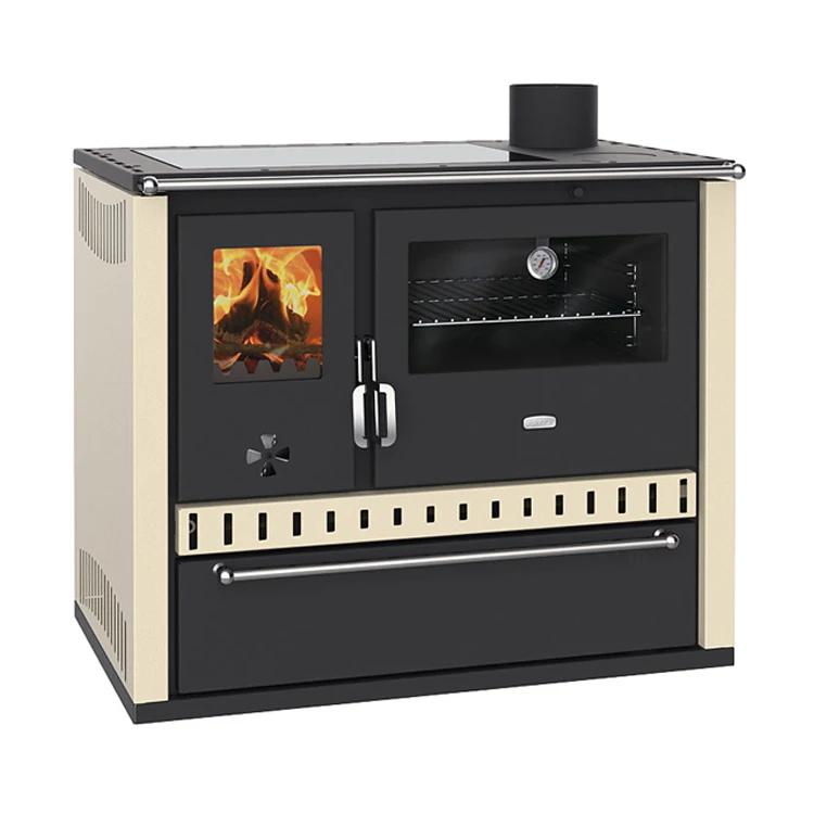 Hotels Villas Freestanding Wood Burning Cooking Stove High Quality 5.0 kg/h Fuel Consumption Modern Cast Iron Indoor Use Direct