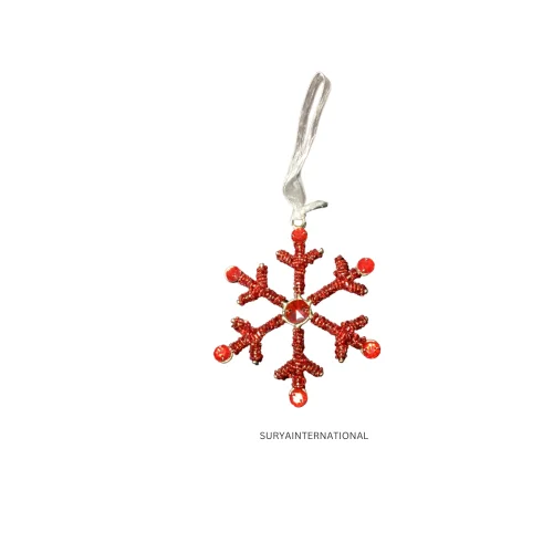 Artisan-Crafted Handmade Christmas Beaded Ornament and Hanging Decor - Unique Festive Accents for Personalized Holiday Ambiance