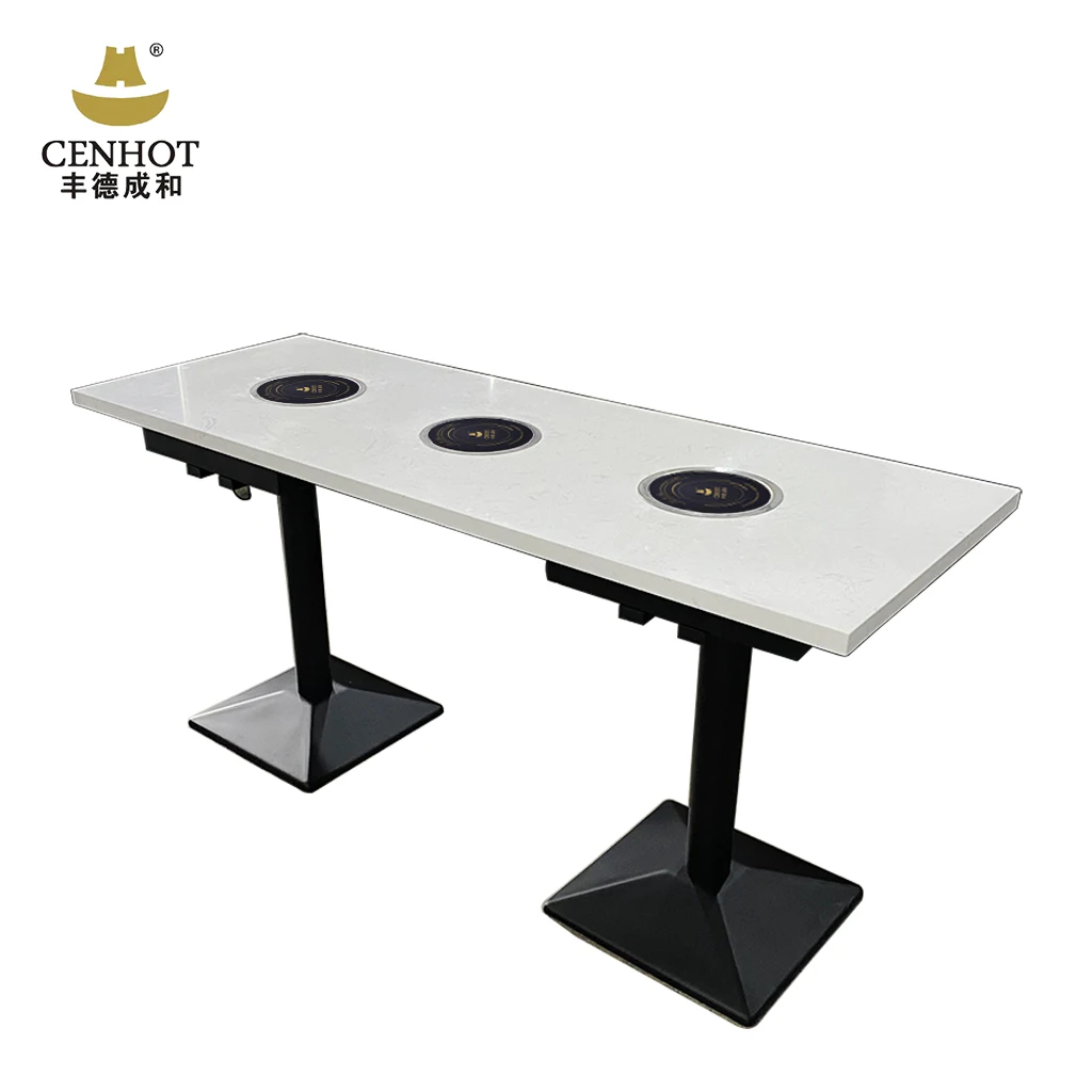 CENHOT Steamboat Table for Restaurant Hot Pot Table