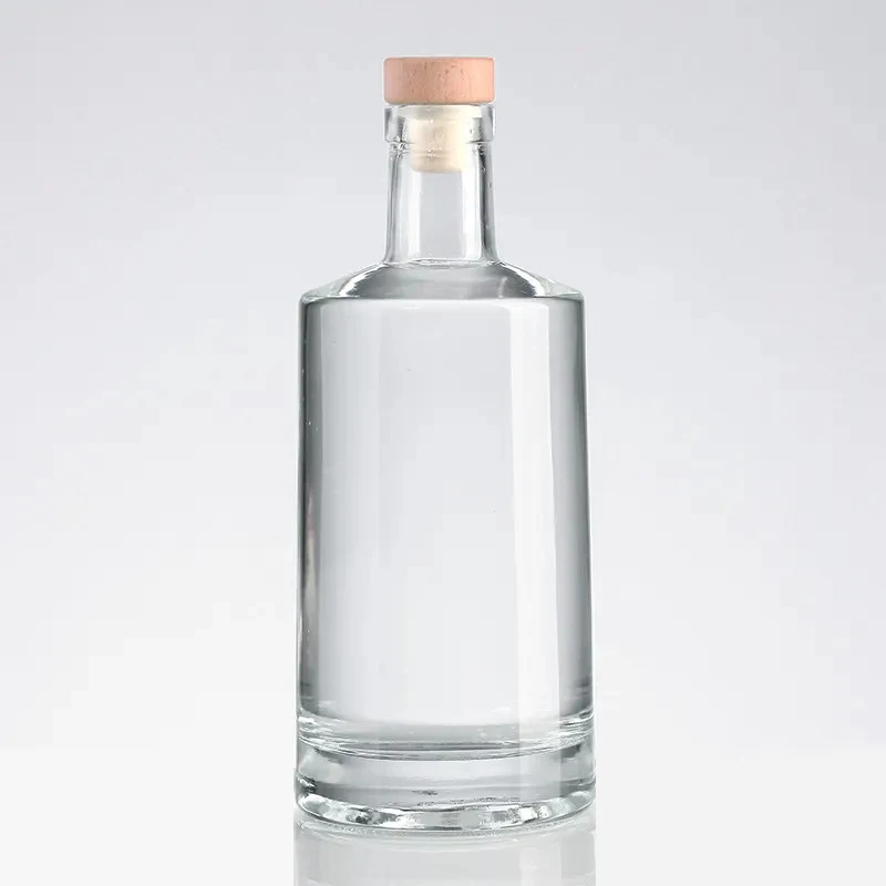 Wholesale Empty Gin 750ml Glass Bottle With Cork Champagne Bottles
