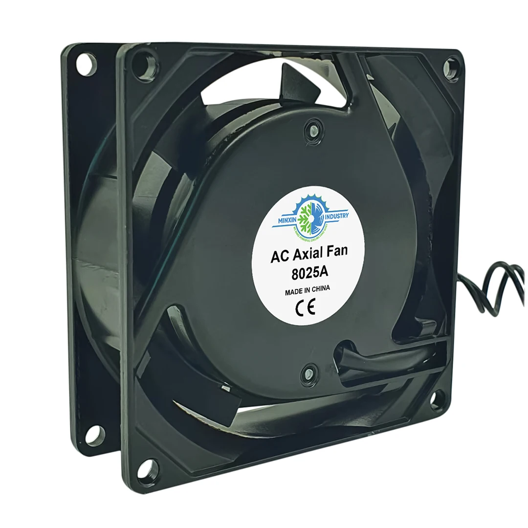 80mm 220V Quiet Electric Axial Fan 80*80*25mm 110V Cooling AC Fan for Display Kiosks Aquarium Chicken Coops Industrial Machinery