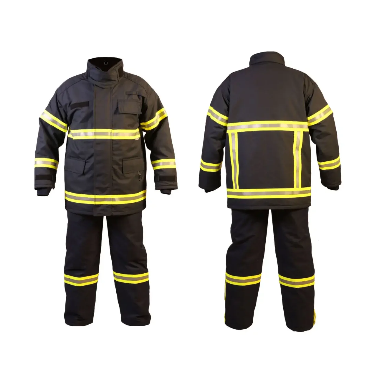 Wholesale Industry Safety Flame-retardant Costumes Protective Working Jacket Pants Coverall Fireman Uniforms