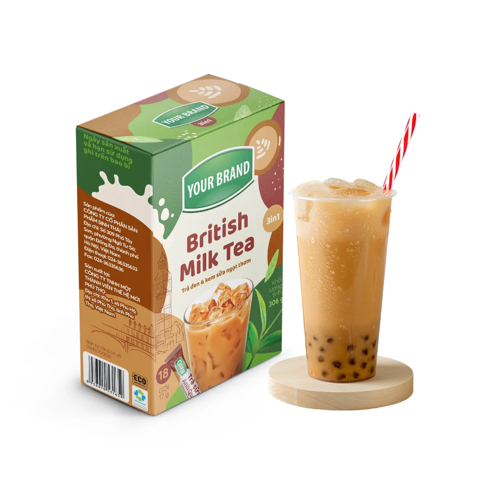 Factory Wholesale Instant Milk Tea Powder Made With Real Tea Leaves Organic Tea Plastic Bags