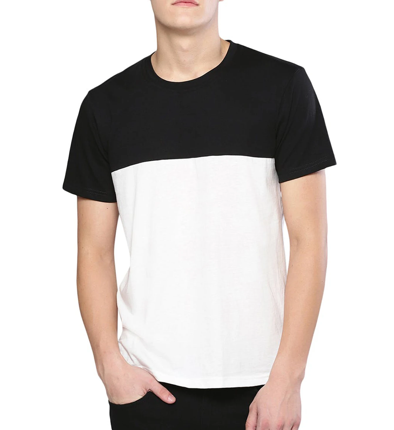 Men Women Soft Two Tone 100% Cotton Ringer Tee T Shirt Two Tone Color Men High Quality Made T-shirts Casual Wear Men T-Shirt