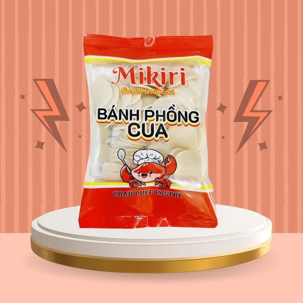 Hot Viral Sea Food Crab Puff Pastry Weight 200g  Use as Snacks, Fast Food or Mixed Salad Delicious Packing Bags Weight 200g