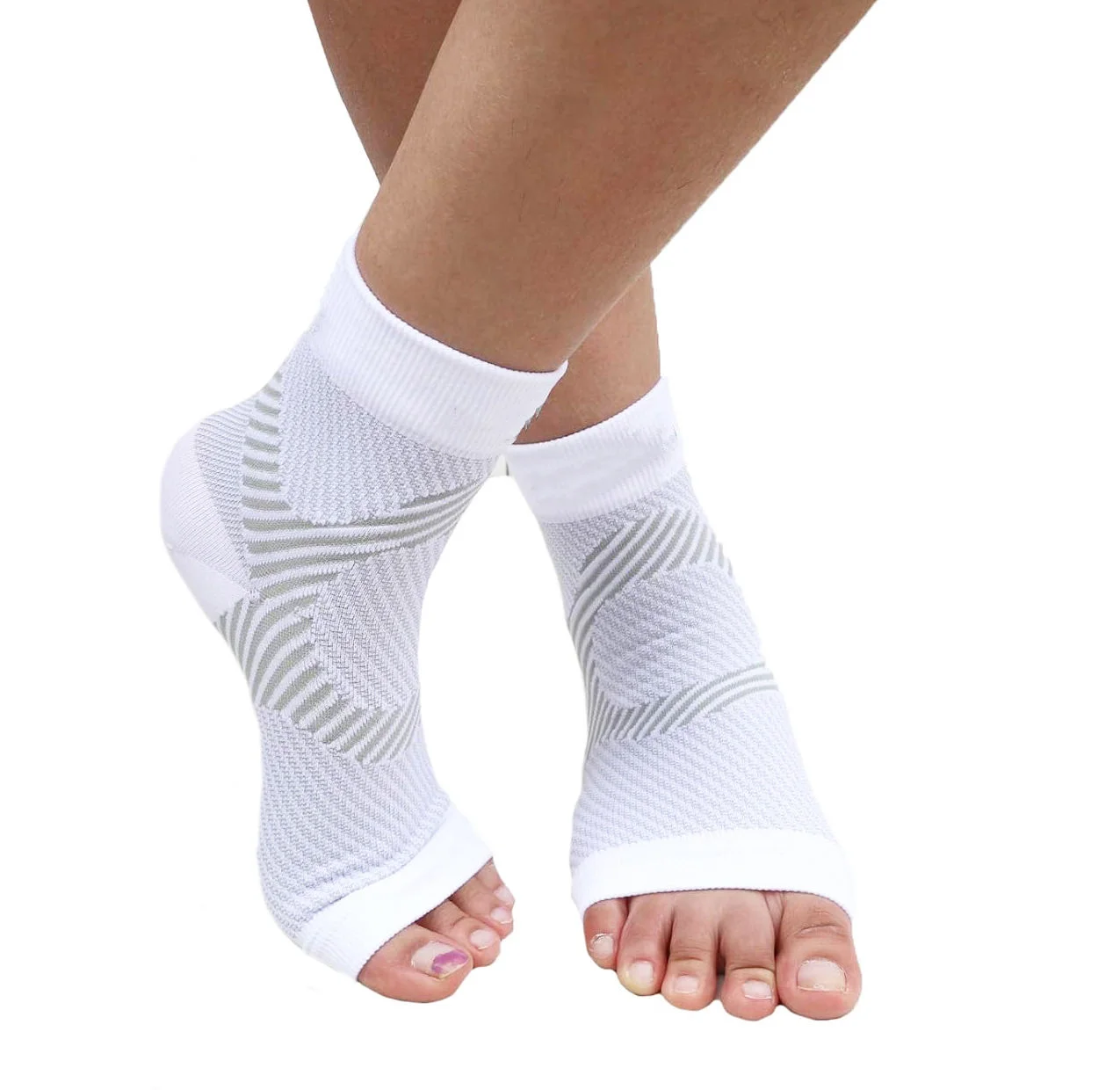 Wholesale Half Open Sports Ankle Sleeve Plantar Fasciitis Heel Neoprene Ankle Support Socks Compression Ankle Brace Support