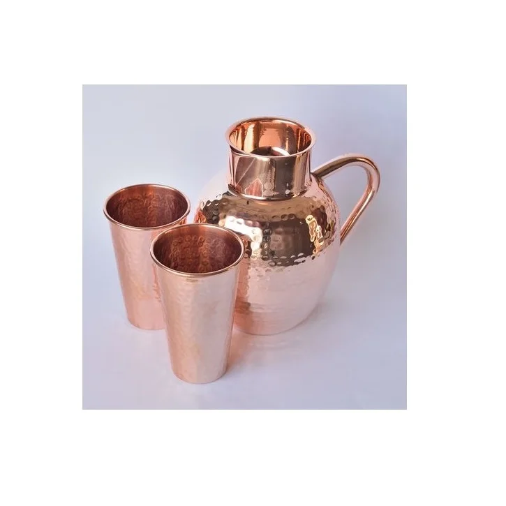 Top selling copper drinkware jug for home and restaurant water jug made of copper drinkware milk jug manufactured in India