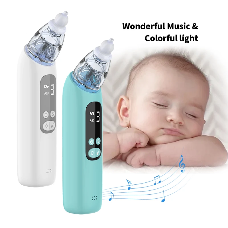 2024 Nasal Aspirator Baby Detachable Nozzle 5 Modes Electric Noiseless Baby Nose Cleaner Nasal Aspirator Vaccum Nasal Aspirator