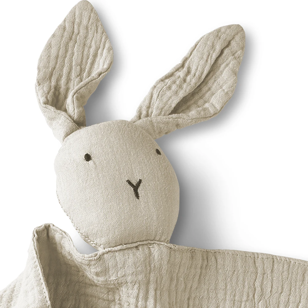 Wholesale 70 beautiful colors available super cute newborn muslin animal lovey cuddly toys pure cotton baby security blanket