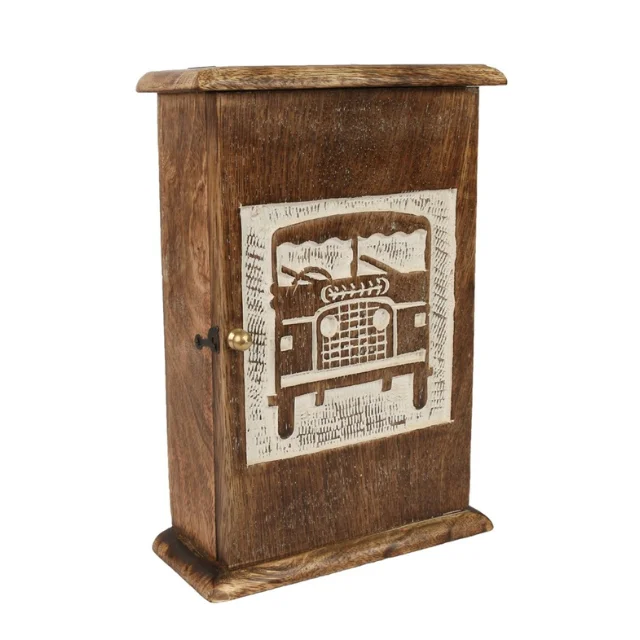 Wooden Key Holder Box Handcrafted and Unique A Perfect Blend of Functionality and Home Elegance