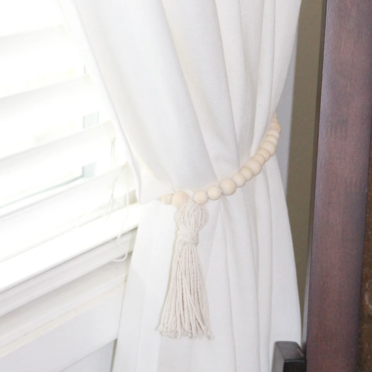 Curtain Tieback Macrame Boho String Tie Backs Housewarming Gift High Quality Tieback for Living Spaces