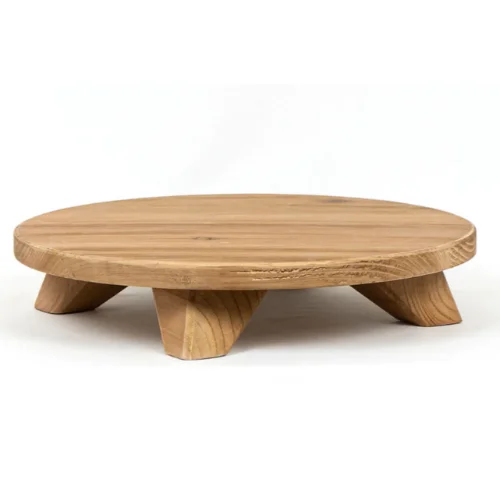 Wholesaler High quality best selling Acacia Premium Handmade Wood Riser Pedestal Stand Small Wood Tray for Home Kitchen Bathroom