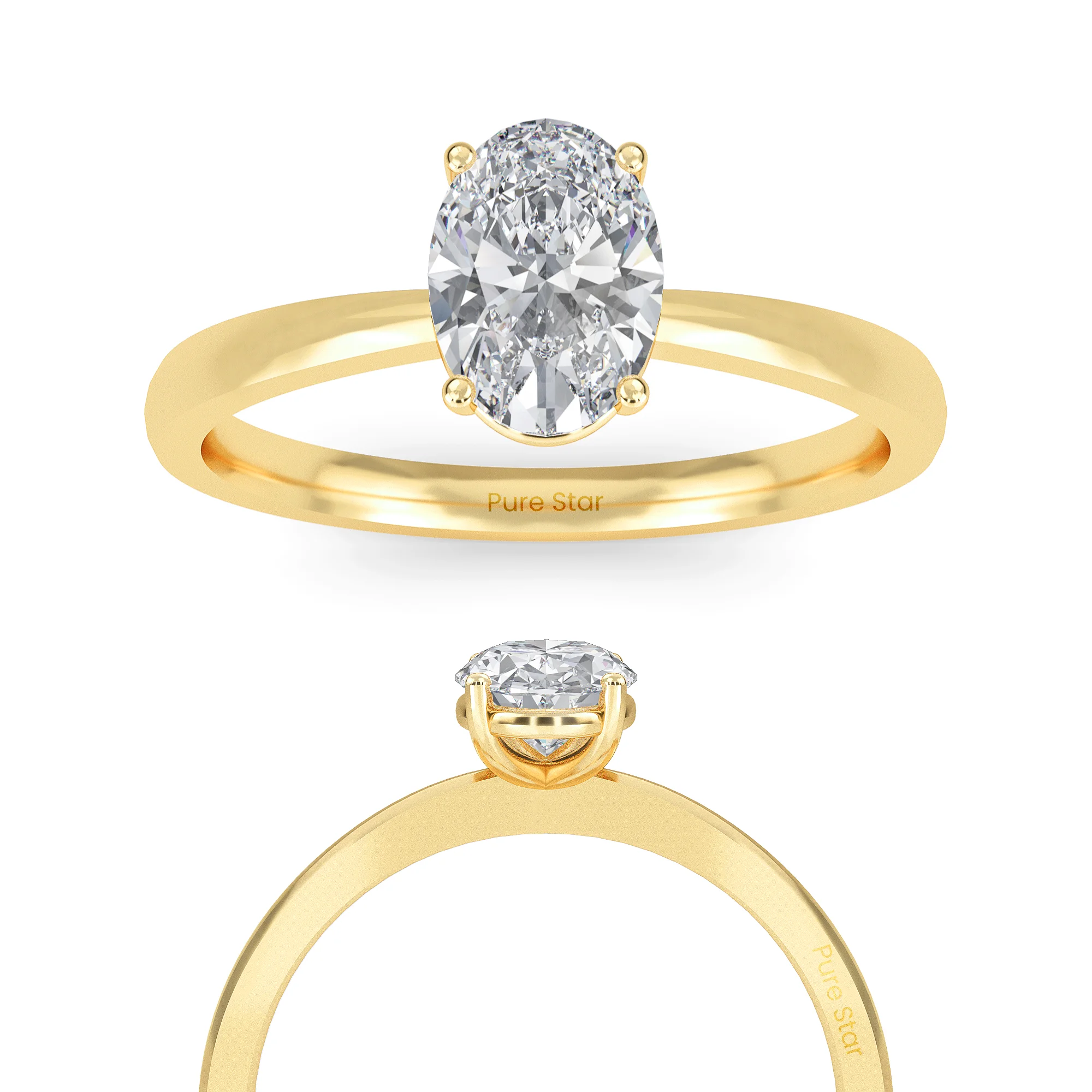 Eliana Timeless Oval Cut Diamond Solitaire Ring Minimalist and Classic Designs Wedding Ring Engagement Ring