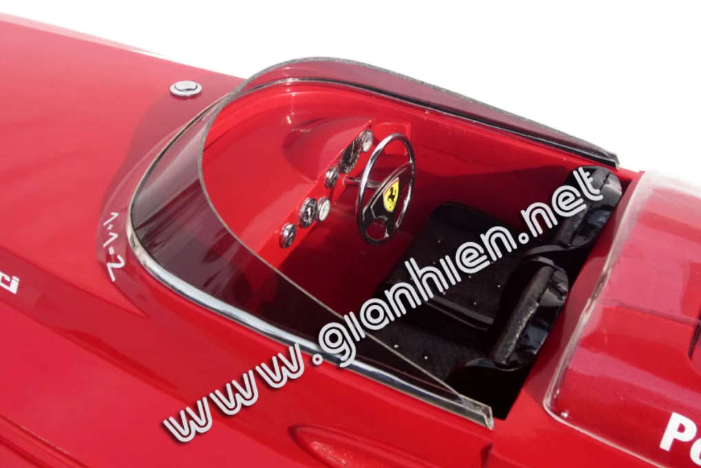 Ferrari F430 Model Boat Handicraft Modern Wooden Speed Yacht for Home Decor Elegant Wooden Box Furniture with Painting Pattern