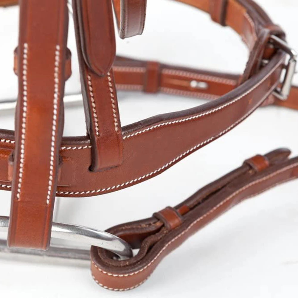 Fancy Stitched Leather English Bridle and Reins Wholesale