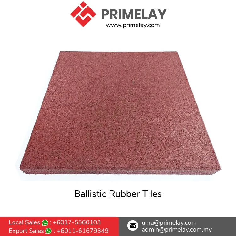 Sound Absorbing Premium Quality Durable Recycled Ballistic Rubber Tiles for Shooting Ranges