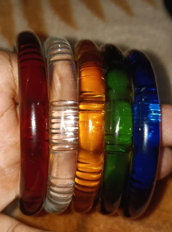 Wholesale Borosilicate glass work jade bracelet 60mm diameter heat resistance bangle for women