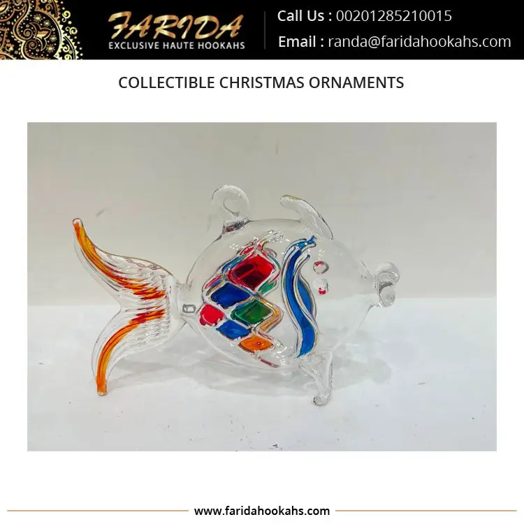 Рождественские украшения в виде рыбы стеклянная елка уникальные египетские рождественские ручной работы Лидер продаж роскошное ремесло уникальный дизайн Египте