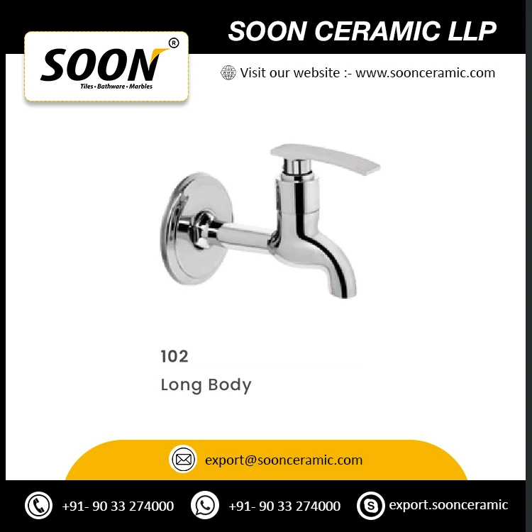 Luxury Modern Design 101 Bib Cock Faucet for Bathroom and Kitchen Application Available at Affordable Price