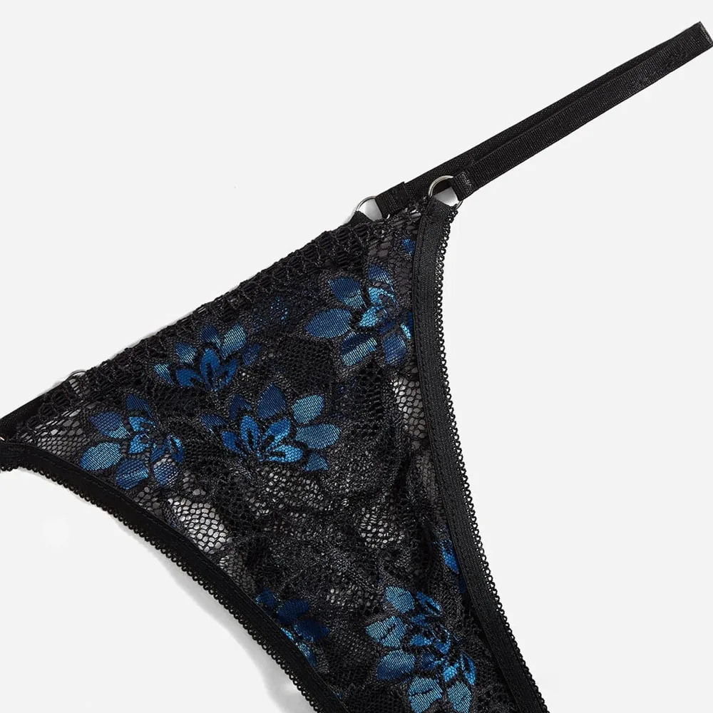 Wholesale Price Sexy Lace Mesh Bra and Panties Set / Stylish Thin Lined Transparent Set Underwear Women Lingerie