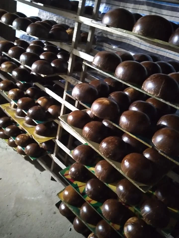 COCONUT SHELL HALF coconut for handicraft reusable  made entirely by hand coconut bowl
