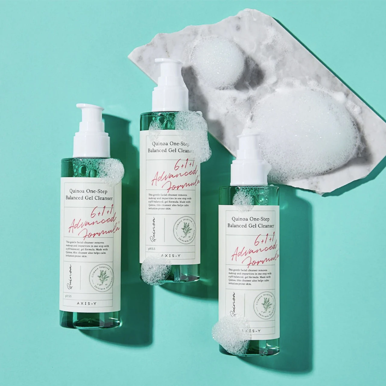 korean skin care Gentle Facial pH Balancing for Acne skin AXIS-Y Quinoa One Step Balanced Gel Cleanser 180ml / 6.08 fl. oz