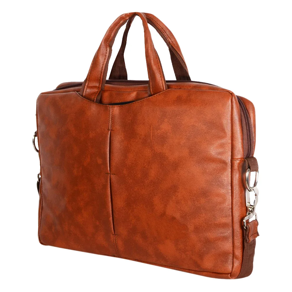 14 Inch Laptop Protective Bag Original Portable Multi-pocket with Anti-Theft Features Simple Black Leather Price on Stock