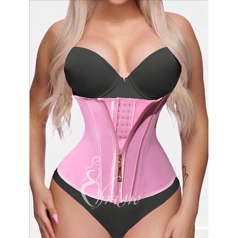1pc Hourglass Waist Trainer Belt With Zipper Girdle High Compression Body Shaper Fajas For Women Underbust Corset Latex