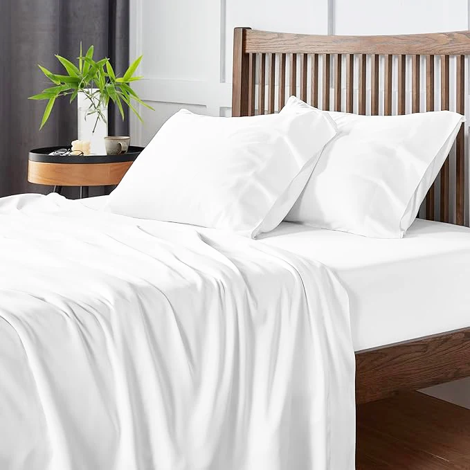 100% lyocell Viscose Bamboo sheet Extra Deep Pocket Soft Cooling Luxury Hotel Bedding with Silk Satin Oeko-Tex Certified